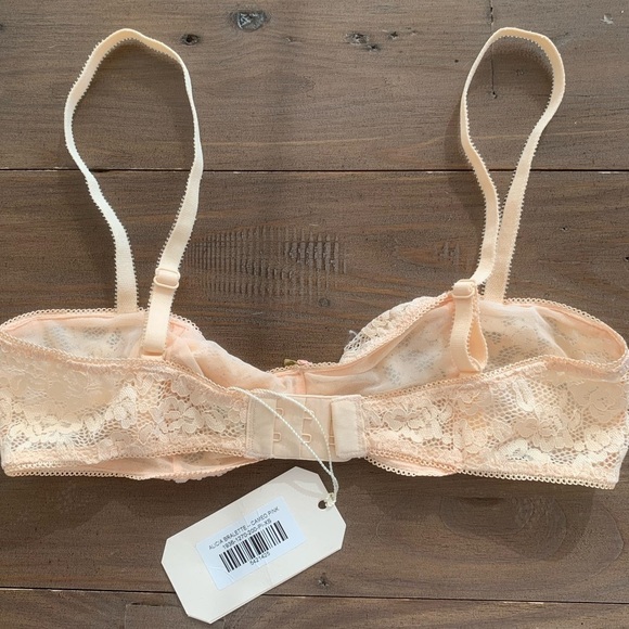 Doen Delicates Alicia Bralette Cameo Pink Lace NWT - Picture 6 of 8